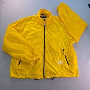 Britches Surf Longboards Yellow Windbreaker Jacket Mens XL Ripstop Surf